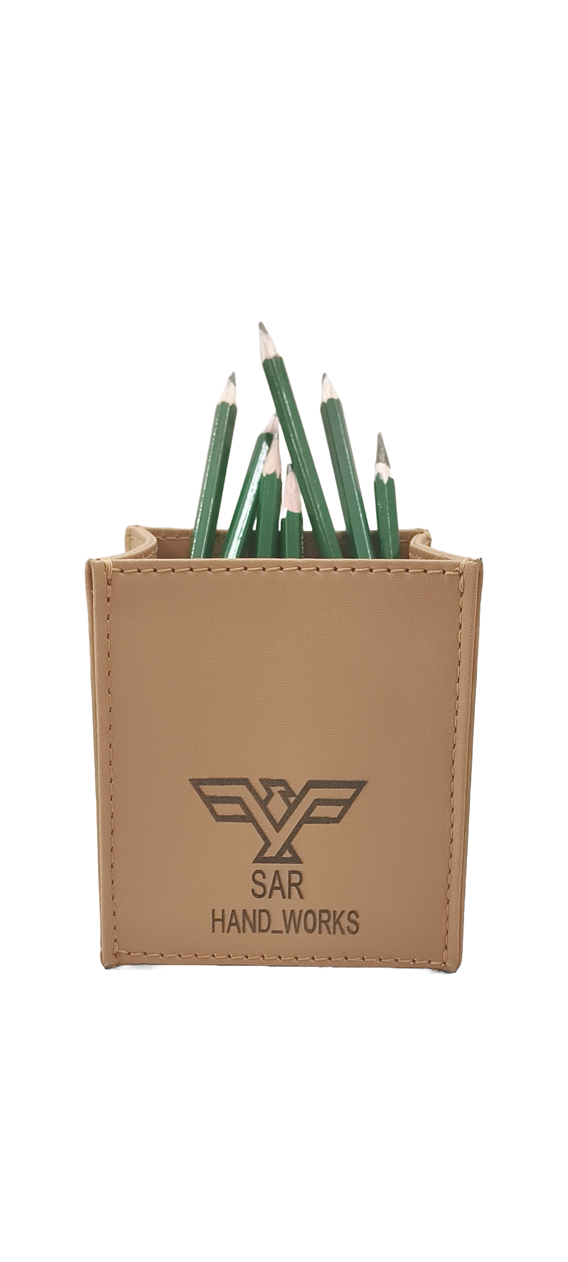 Pencup Holder by SAR Hand Works - Beige